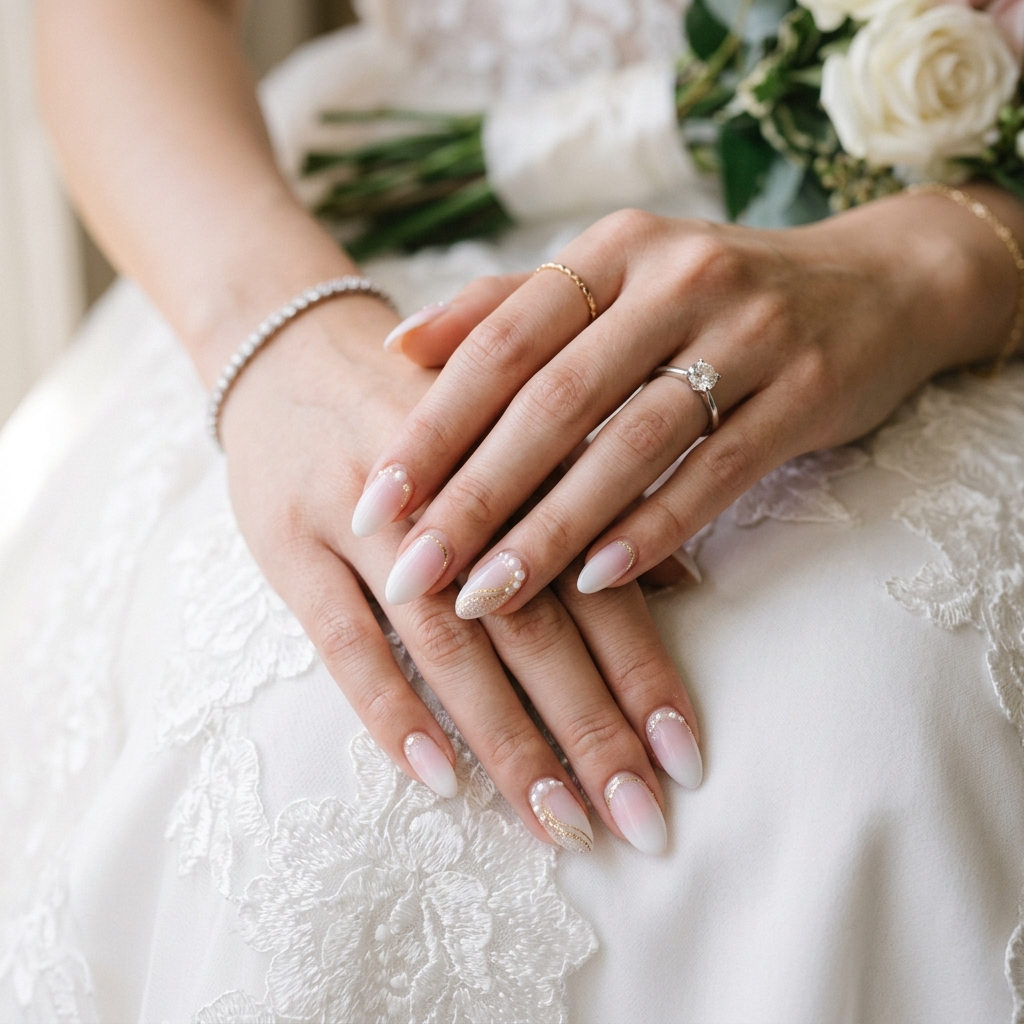 Bridal Nail - プレシャスパールグラデ